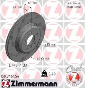 ZIMMERMANN 150.3461.54 Tarcza hamulcowa