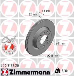 ZIMMERMANN 440.3132.20 Tarcza hamulcowa