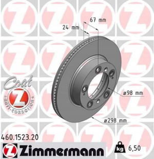 ZIMMERMANN 460.1523.20 Tarcza hamulcowa