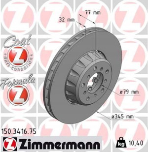 ZIMMERMANN 150.3416.75 Tarcza hamulcowa