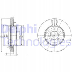DELPHI BG3531 Tarcza hamulcowa
