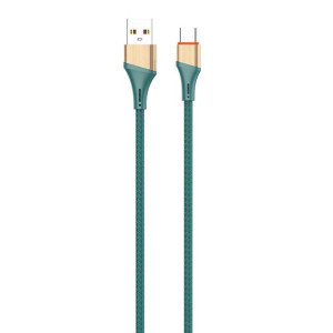 Kabel LDNIO LS632 USB-A/USB-C, 30W, 2m (zielony)