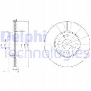 DELPHI BG2804 Tarcza hamulcowa
