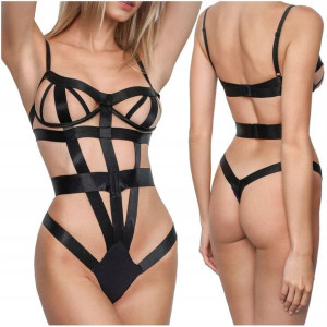 Body damskie z elastycznych paseczków Amore Poupee