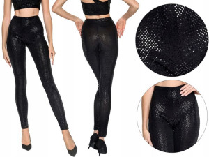 Długie legginsy damskie z cekinami Luna Poupee M/L