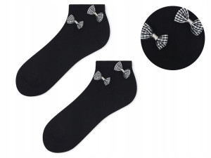 Skarpetki damskie z kokardkami w kratkę Magic Bows