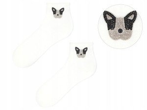 Bawełniane skarpetki z głową psa Glamour Puppy