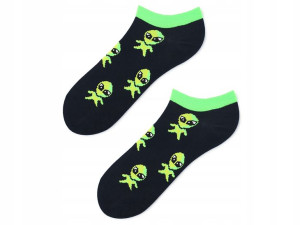 Stopki męskie z neonowymi kosmitami Footies Ufo