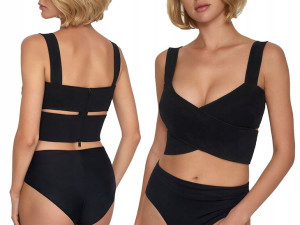 Krótki top zapinany na zamek Santiago Poupee 38