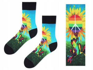 Skarpetki męskie z żabą Men Special Hippie Frog