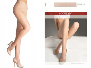 Półmatowe rajstopy Super 15 Marilyn ECRU 4-L