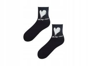 Skarpetki z brokatowym sercem Cotton Silver Hearts