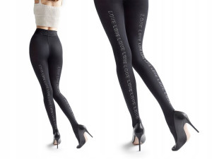 Rajstopy błyszczący napis z tyłu Dream Line W20