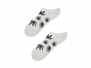 Skarpetki stopki damskie w liście Footies Weed