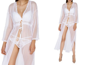 Tiulowy zwiewny peniuar Breeze Poupee Marilyn M/L