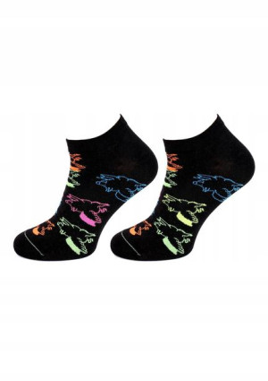 Śmieszne niskie skarpetki Footies Neon Pigs 41/45