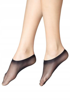 Elastyczne skarpetki stopki silk 15 BLACK ONE SIZE