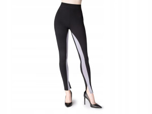 MARILYN Poupee legginsy z rozcięciami M19 BLACK