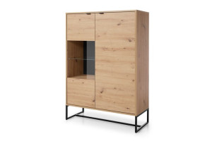 Witryna niska BOSCO AWT93 z szafkami dąb artisan