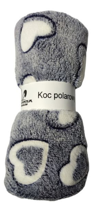 Kocyk Dla Psa Polarowy W Serca 100x70 Koc
