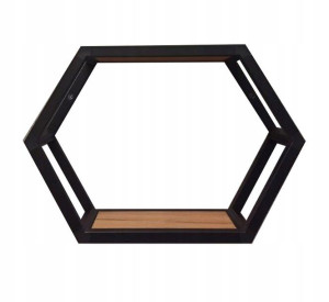 Półka Loft Industrialna Alu Hexagon Płaski 30x20