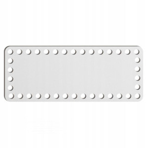 biała baza dno koszyka 10x25cm prostokąt HDF