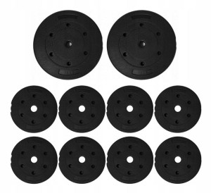 OBCIĄŻENIE 40KG zestaw 2x10 8x2,5 bitumiczne