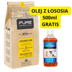 PURE Adventure Puppy (small and medium breeds) 12kg + Olej z łososia 500ml