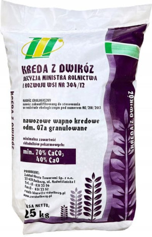 Kreda Z Dwikóz Nawozowe Wapno Kredowe 25kg 40% Cao