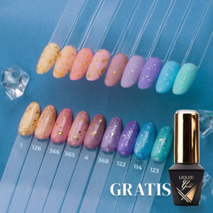 Zestaw 9 lakierów hybrydowych Pastels by Molly Lac 5 ml i Liquid Gold 10 g