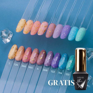 Zestaw 9 lakierów hybrydowych Pastels by Molly Lac 5 ml i  Liquid Silver 10