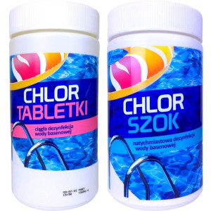 Chlor Tabletki 1kg +chlor Szok 1kg Chemia Basenowa