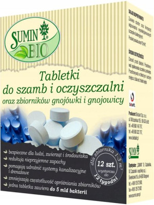 Biopreparat do szamb tabletki 12szt Sumin