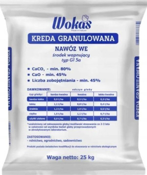 Kreda Granulowana 25kg Wapno Na Trawnik Odkwasza
