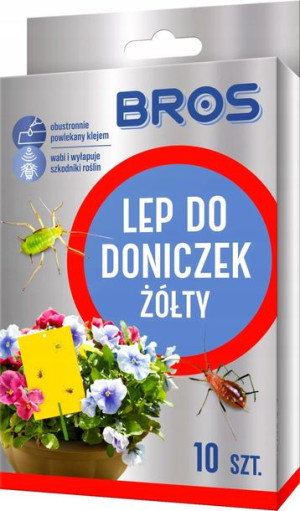 Lep Do Doniczek Żółty Na Ziemiórki 10szt Bros