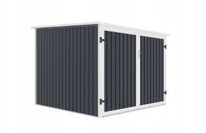 Garaż 203 X 198 X 157 Cm Schowek Na Rowery Z Uchwytami Metalowy