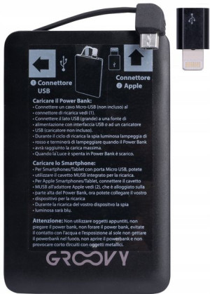 Powerbank Groovy 2600mAh mikto USB