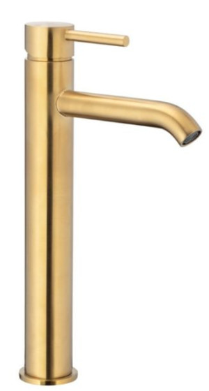 Moza Brushed Gold Bateria Umywalkowa Nablatowa Kfa