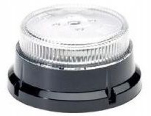 Kogut Lampa Ostrzegawcza Niski Led R65 Białe Szkło
