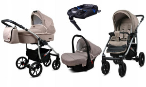 BabyLux Wózek 4w1 dziecięcy Qbaro + baza Isofix