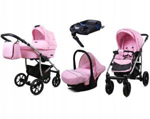 BabyLux Wózek 4w1 dziecięcy Qbaro + baza Isofix