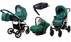 BabyLux Wózek 4w1 dziecięcy Qbaro + baza Isofix