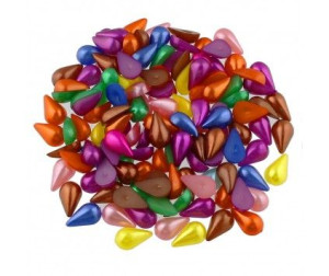 Kaboszony perłowe krople 13x8mm MIX akryl 20szt