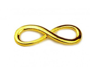 Łącznik nieskończoność INFINITY 30x10mm k. złoty
