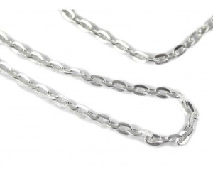 Łańcuszek do biżuterii 3x5x0.8mm 1metr k. SREBRNY