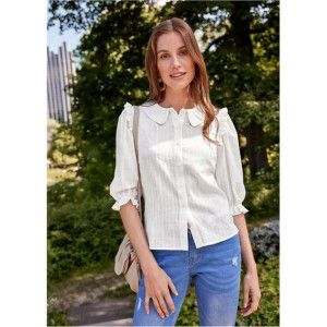 Elegancka Luzka Z Kołnierzykiem Falbany 42-44 950329