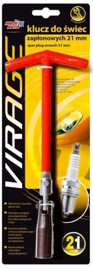 Moje Auto Virage Klucz do świec zapłonowych 21mm 96-010