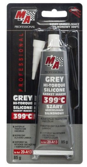 MA PROFESSIONAL Uszczelniacz silikonowy szary 85g 20-A13