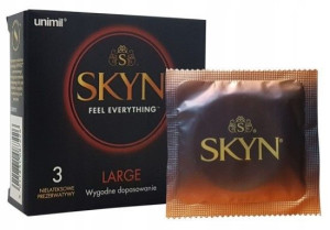 Unimil SKYN LARGE Prezerwatywy XL WIĘKSZE BEZLATEKSOWE