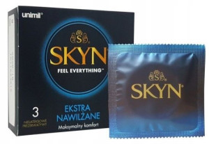 Unimil SKYN EKSTRA NAWILŻANE Prezerwatywy Extra Lube bezlateksowe